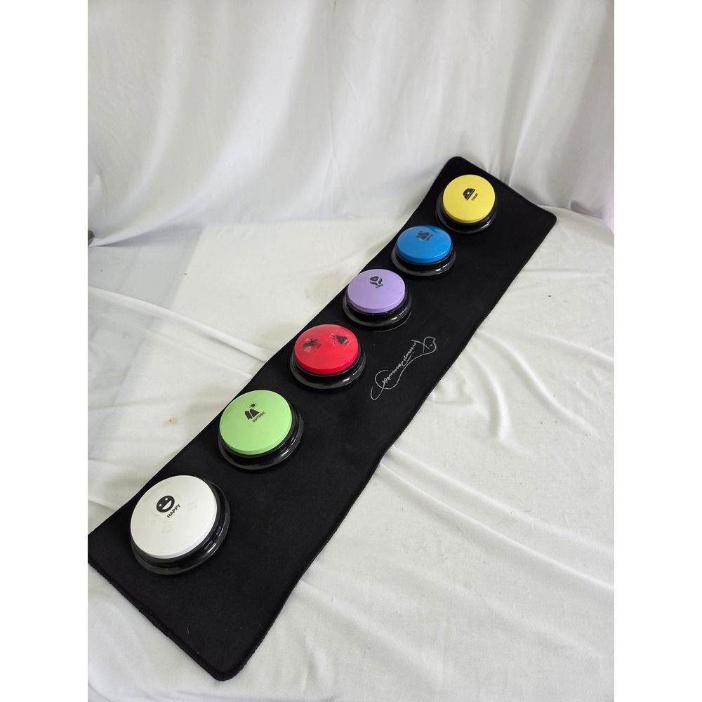 FluentPet Dog Talking Buttons Starter Kit 6 Recordable Buttons with Mat